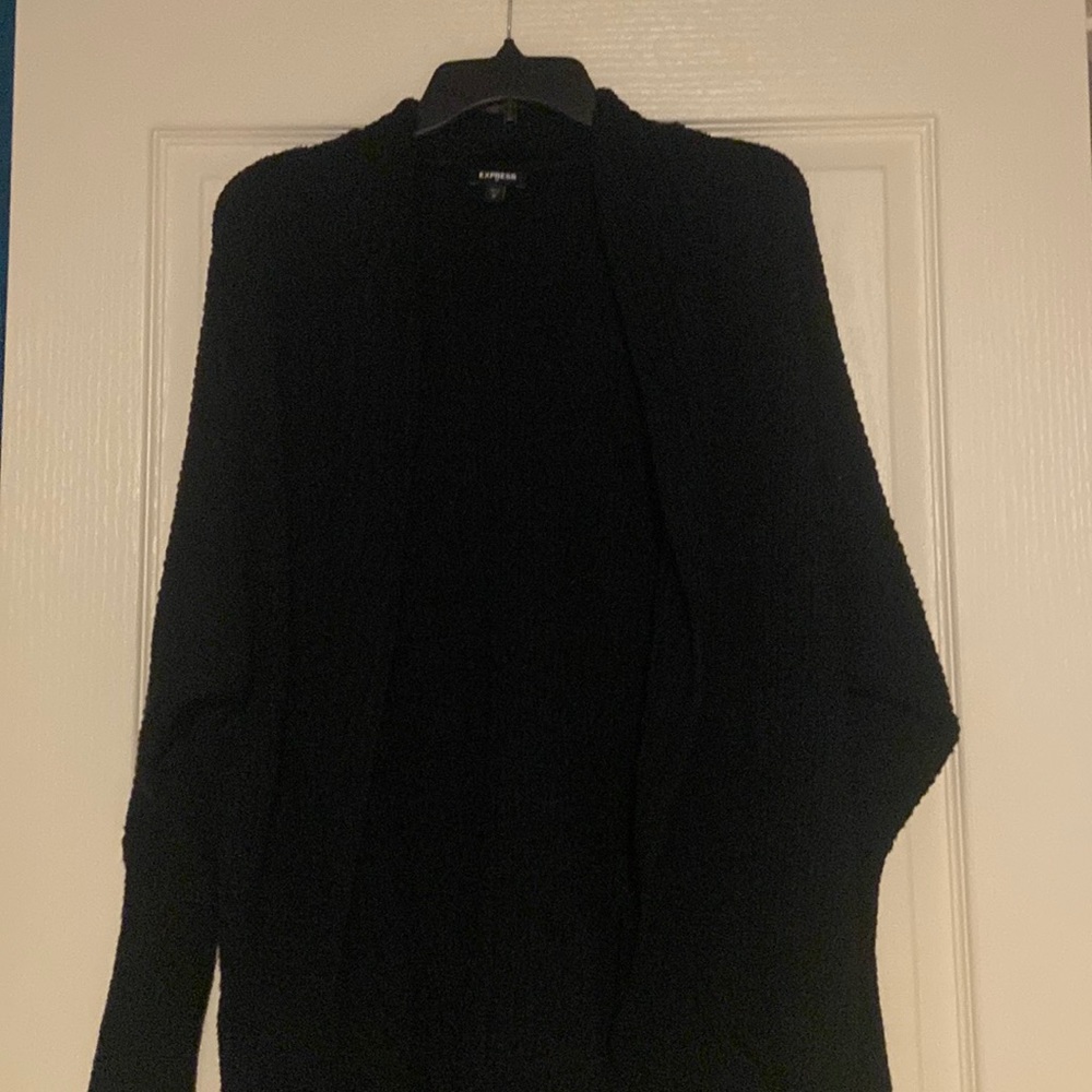 Express Long Black Cardigan